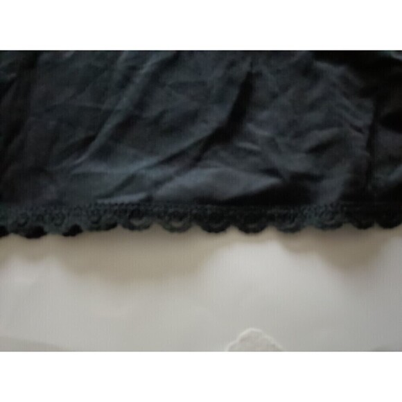 Warner's Perfect Measure Half Slip Size Medium Curved Hem Black Silky Lace Trim - Picture 6 of 10